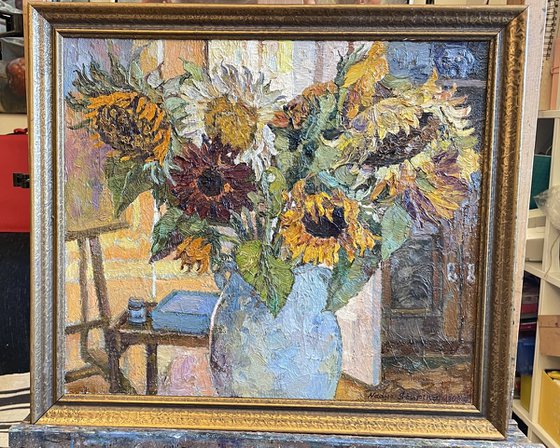 Sunflowers in the studio