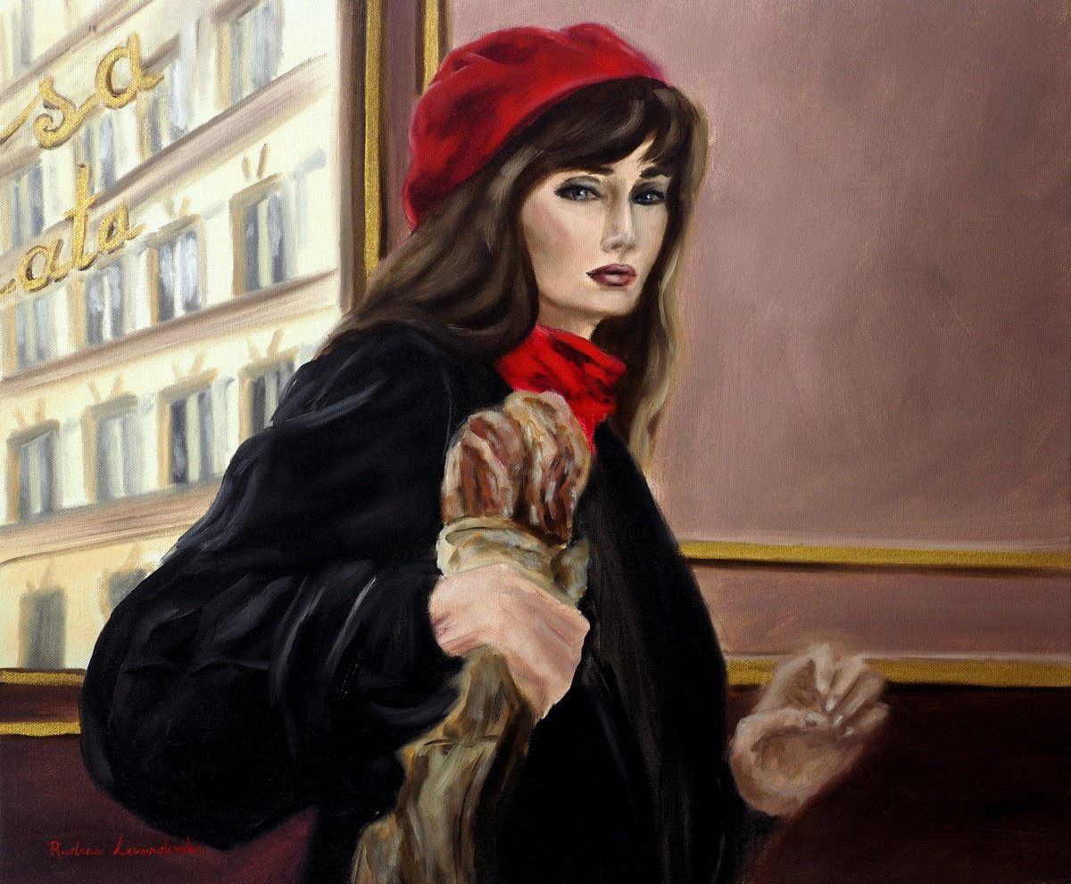 A Parisian Moment By Ruslana Levandovska, 24 X 20, Artwork For Sale On Artfinder