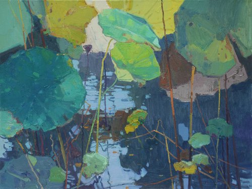 Waterlilies in pond 194 by jianzhe chon