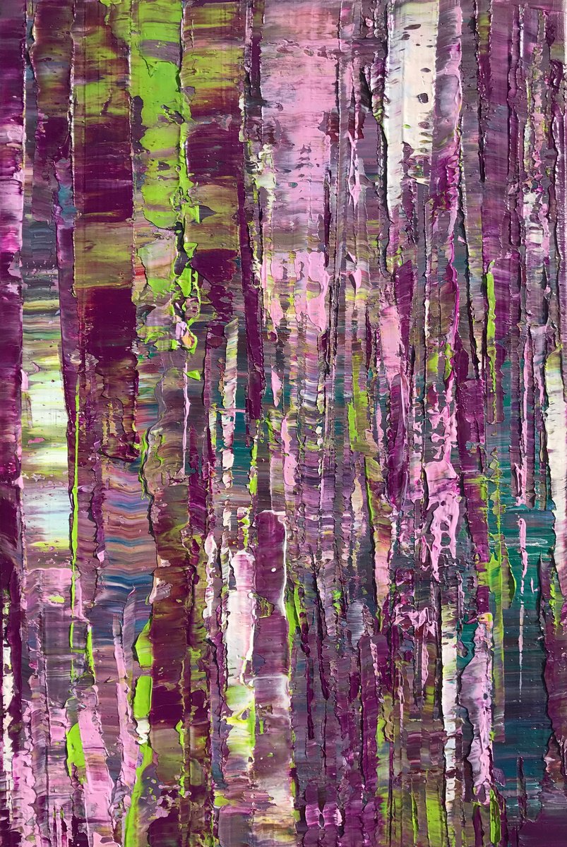 Abstract Oil Painting By Svitlana Andriichenko, 16 X 24", Trilogy Of The Forest. A54, Original Artwork