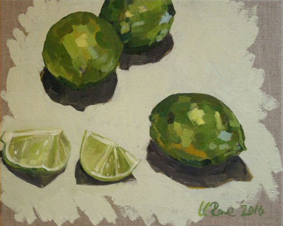 Still life of limes