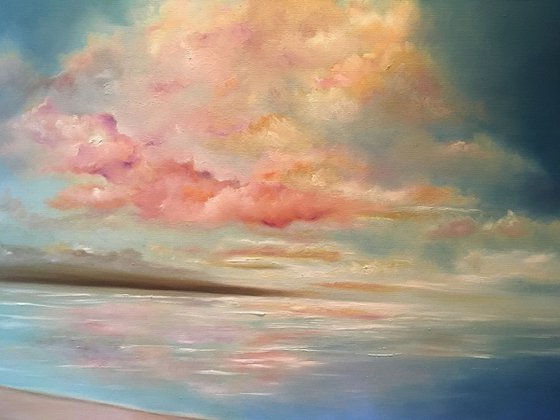 Sweet Sky; large square deep canvas