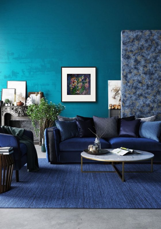 Van Gogh's white flowers at night