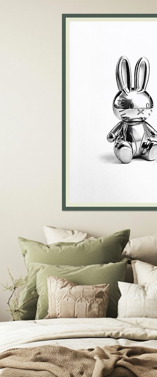 Silver Bunny Reflections by Amelia Taylor