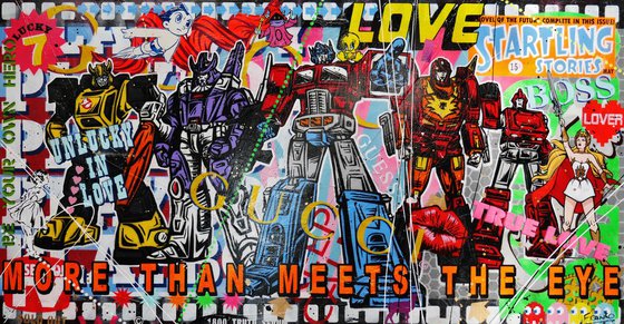 More Than Meets The Eye 190cm x 100cm Huge Texture Urban Pop Art