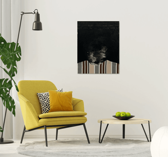 Abstract Portrait in Black — Silent Presence