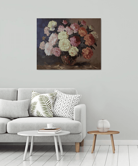 Peonies and Roses