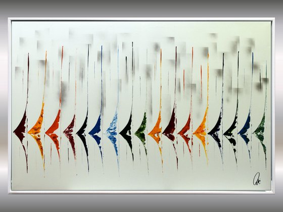 White Summer II  - Abstract Art - Acrylic Painting - Canvas Art - Framed Painting - Abstract Sea Painting - Ready to Hang