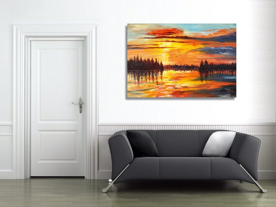 Romantic Evening Landscape D 1
