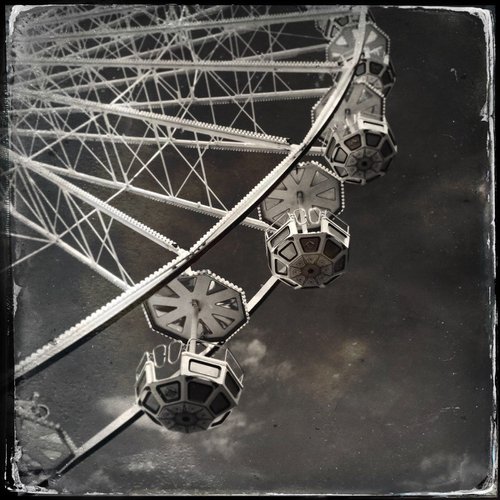 Ferris Wheel Cars, Honfleur, France, 24th August 2018 (Limited Edition) by Anna Bush