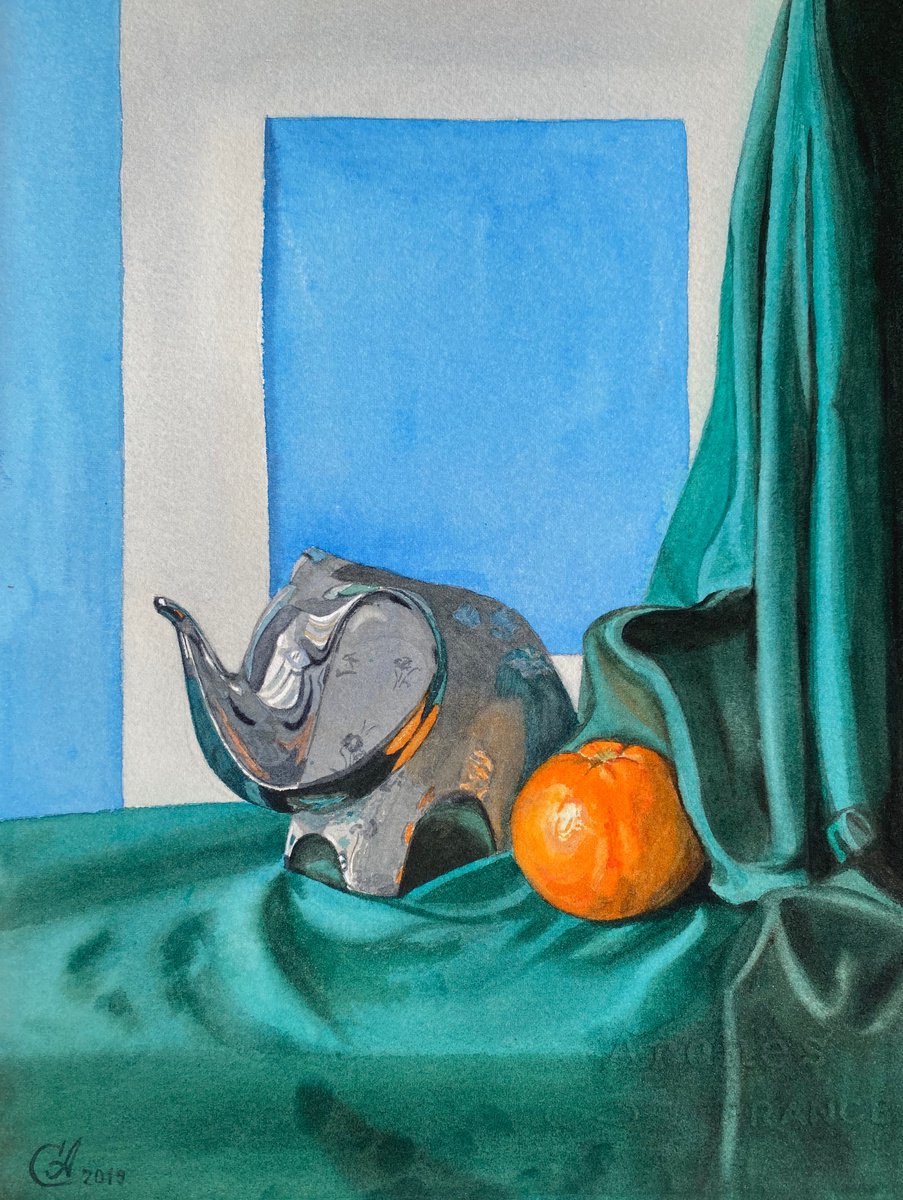 Still life with an elephant by Alla Semenova
