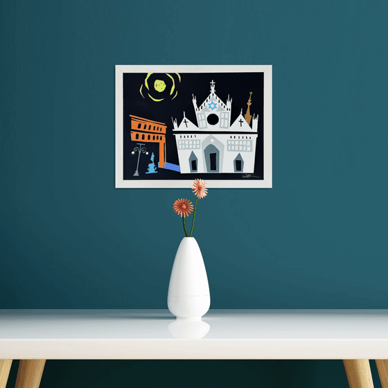 sun shines on santa croce