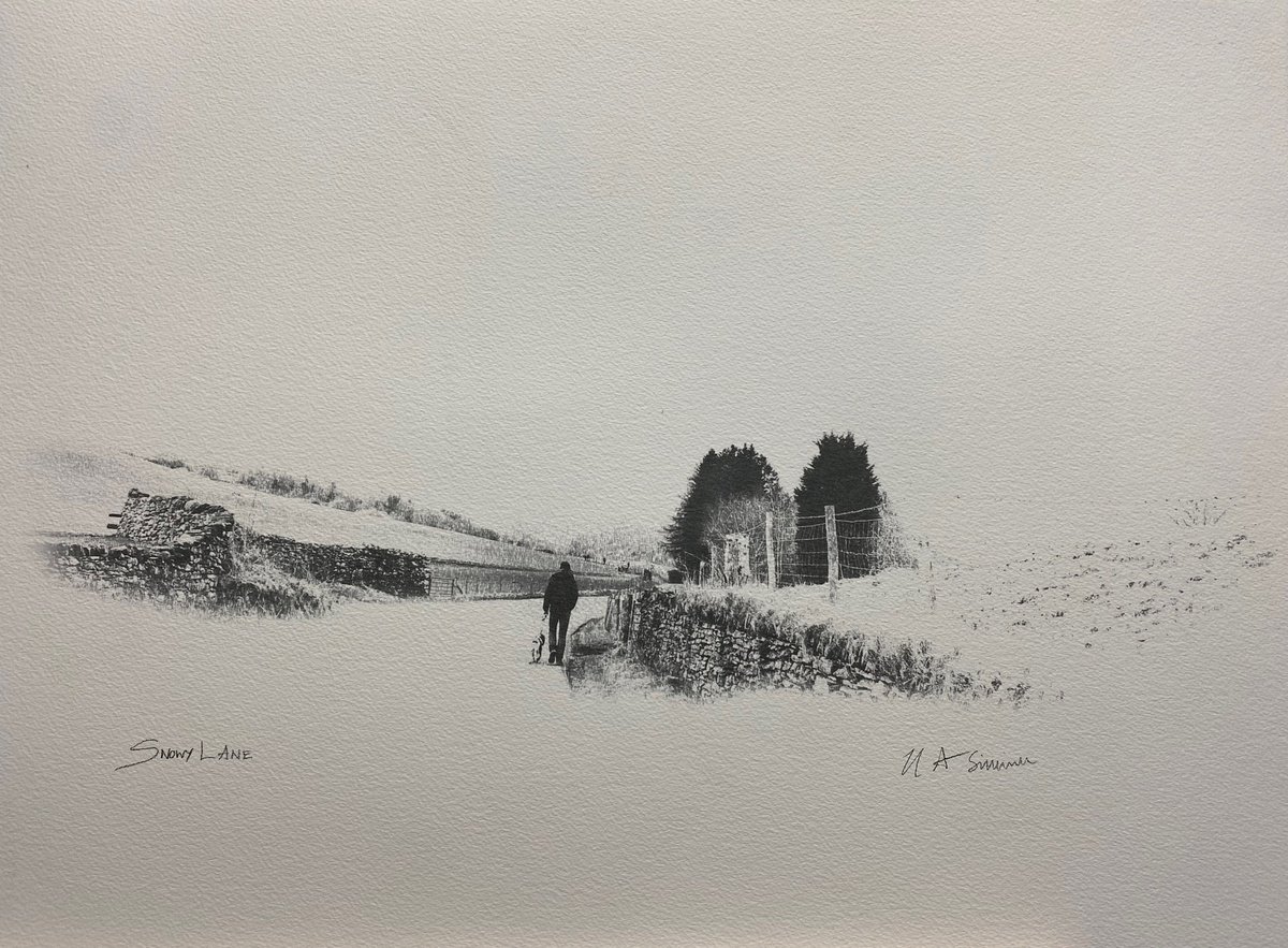 Snowy Lane by Helen Sinfield