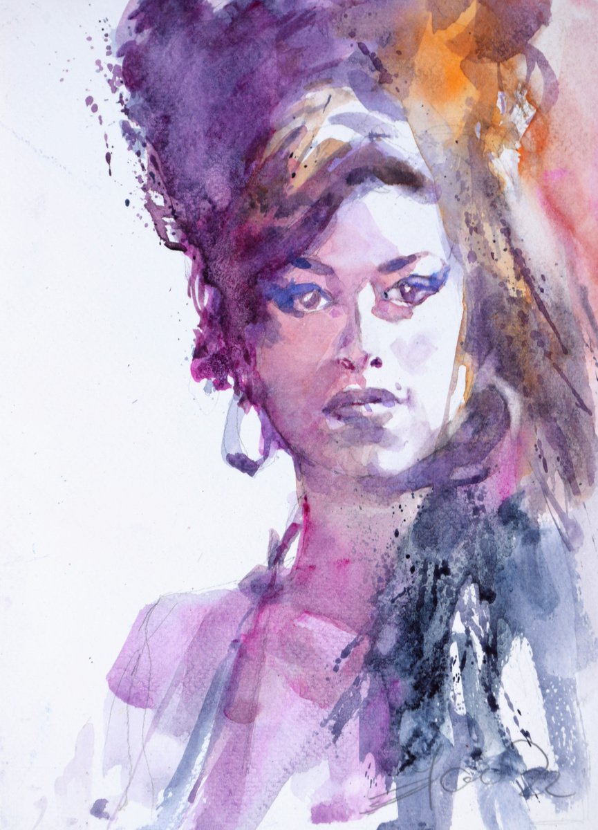 Amy,Amy,Amy! by Goran Zigolic Watercolors