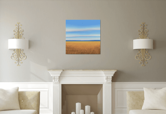 Golden Glow - Blue Sky Landscape