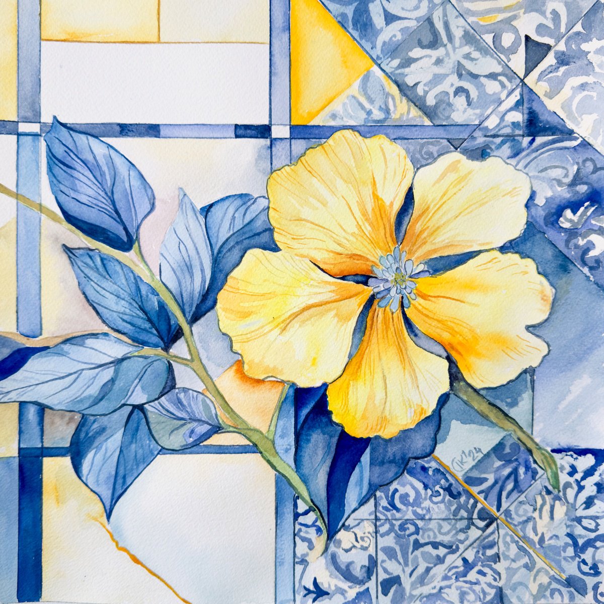 Photorealistic Watercolour , Yellow Verbascum By Irina Kurganskaya, 12 X 12, Artwork For Sale On Artfinder