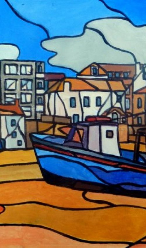 Blustery day, St Ives harbour. by Tim Treagust