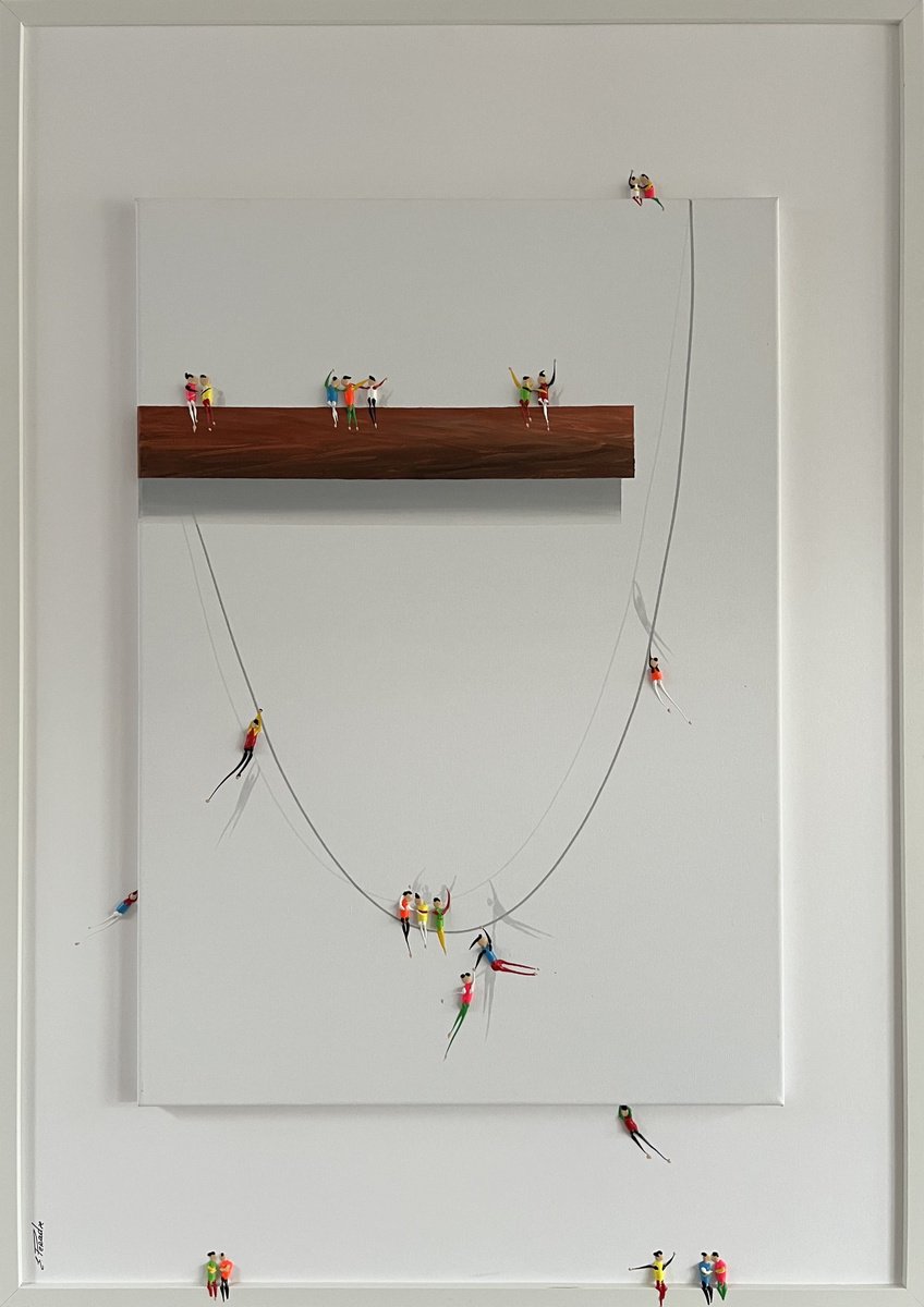 Abstract Portrait Acrylic Painting By Eka Peradze, 25 X 37, Freedom People Eka Peradze, Original Artwork