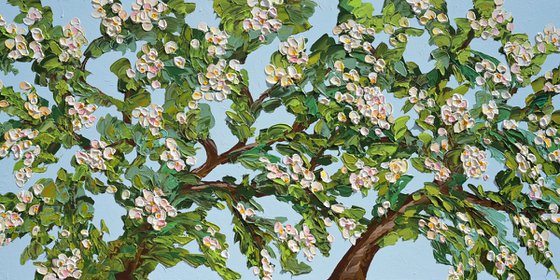Spring Glow - Original Blooming Tree Painting