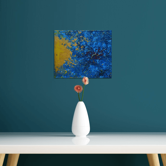 Gold and Blue - Modern abstract Gift Idea Urban art