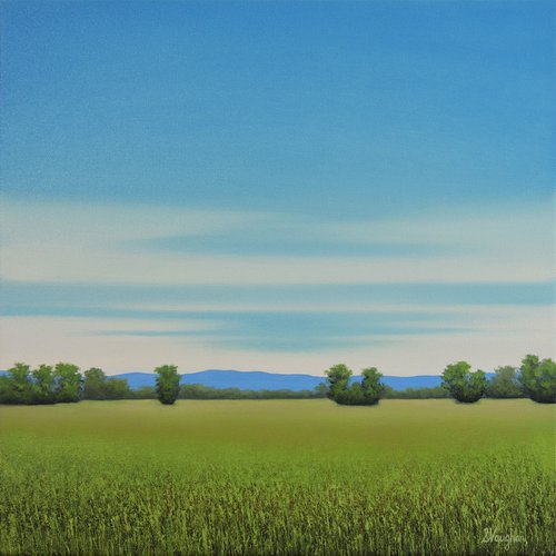 Fresh Day - Blue Sky Landscape by Suzanne Vaughan