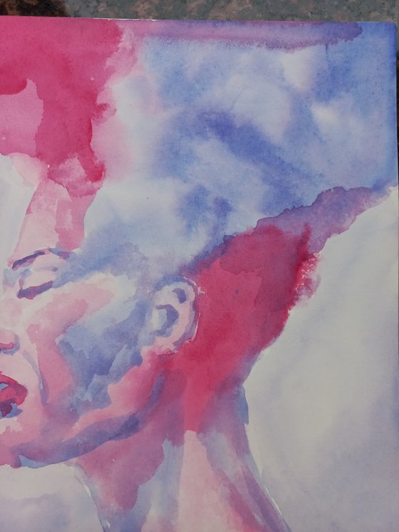 Abstract watercolor portrait 2022