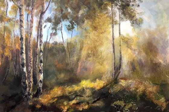 Morning in the forest (120x80cm) Realism Landscape Painting