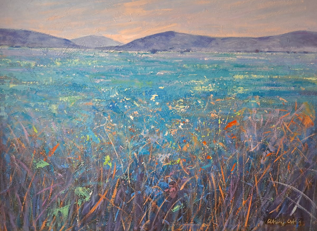 Impressionistic Landscape Acrylic Painting By Claudio Ciardi, 31 X 24, Landscape, Original Artwork