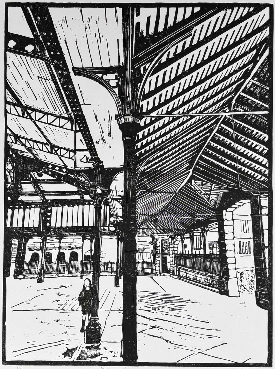 C Staunton | Original  Linocut | Ready Or Not Linocut Print | 29 X 42Cm | Artwork For Sale On Artfinder