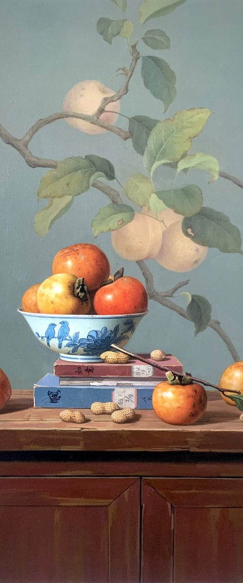 Realism Still life:zen art c146 by Kunlong Wang