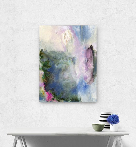 This Moment Now - Serene Abstract art by Kathy Morton Stanion