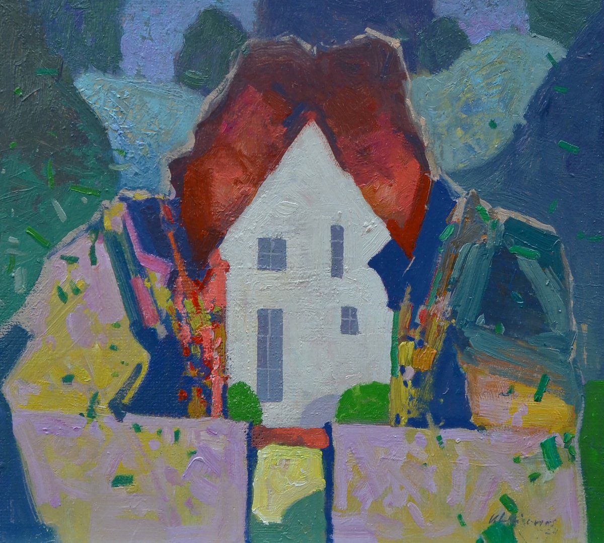 Write House By Vytautas Laisonas, 12 X 10, Artwork For Sale On Artfinder