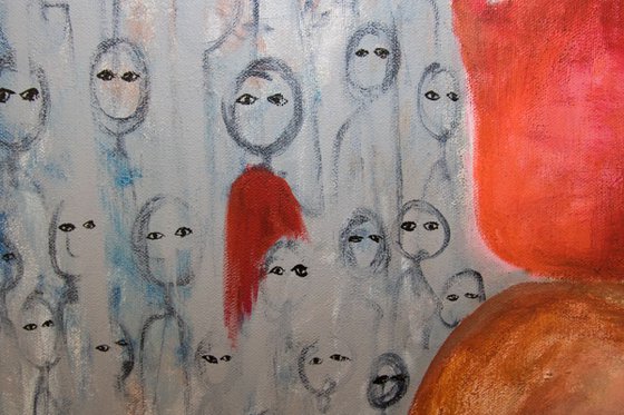 The People Traffickers, Very Large abstract painting on canvas