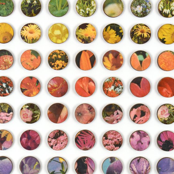 Original 3D Floral Dots collage