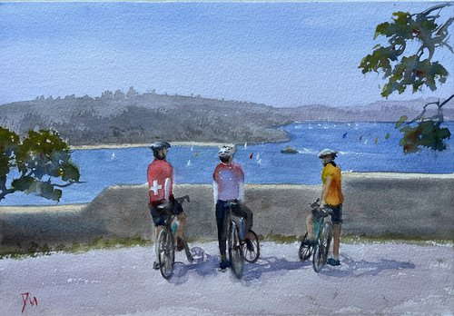 Cyclists at George’s heights by Shelly Du