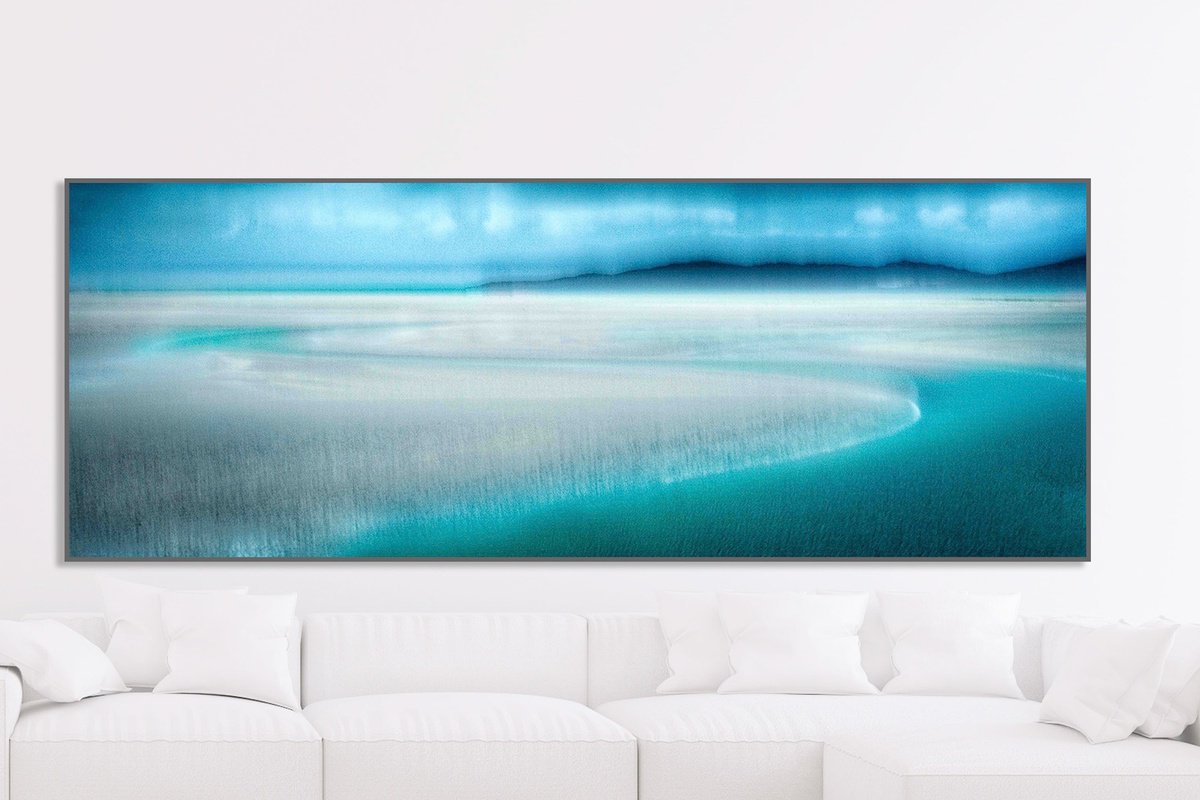 Abstract Landscape Photograph By Lynne Douglas, 76 X 28", On The Way To Taransay, Original Artwork