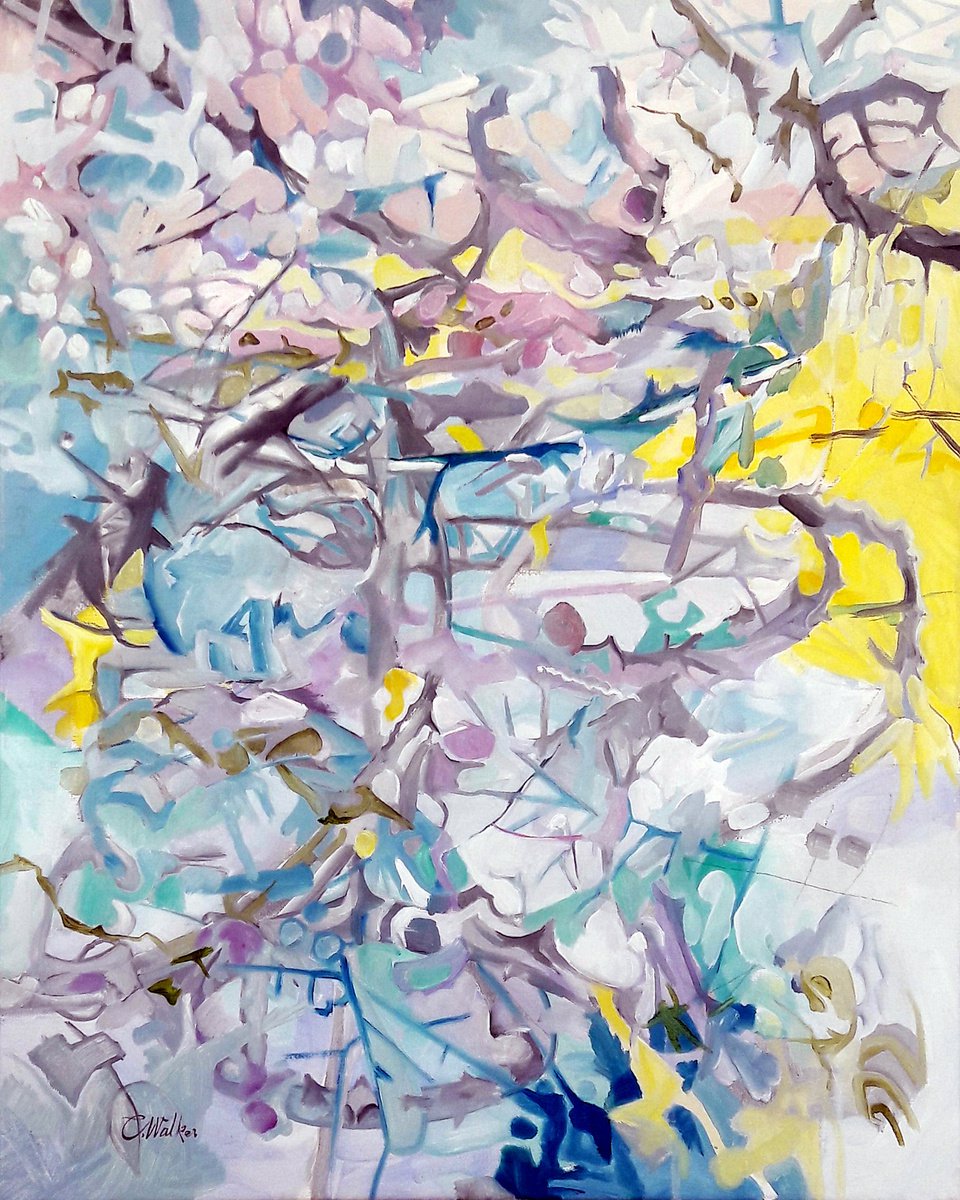 Organic Abstract Oil Painting By Chris Walker, 16 X 20, Where The Luberon Begins, Original Artwork