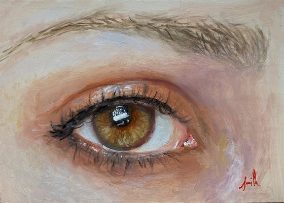 Eye Portrait, Hazel Eye #3