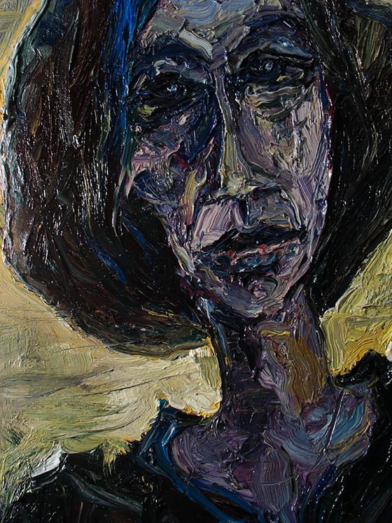 Original Oil Painting Expressionism Modern Portrait