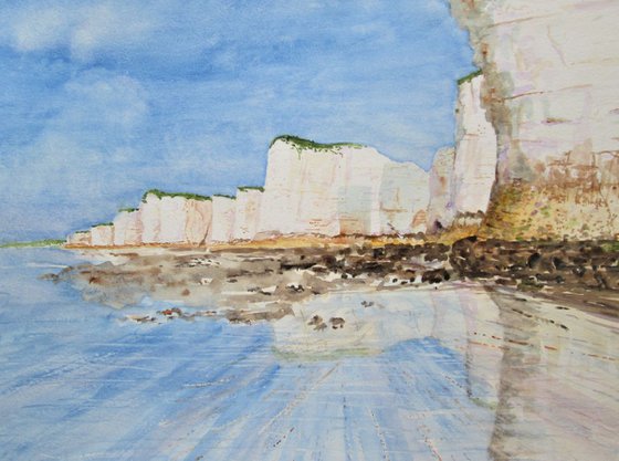 Reflected White Cliffs of Old Harry Rocks