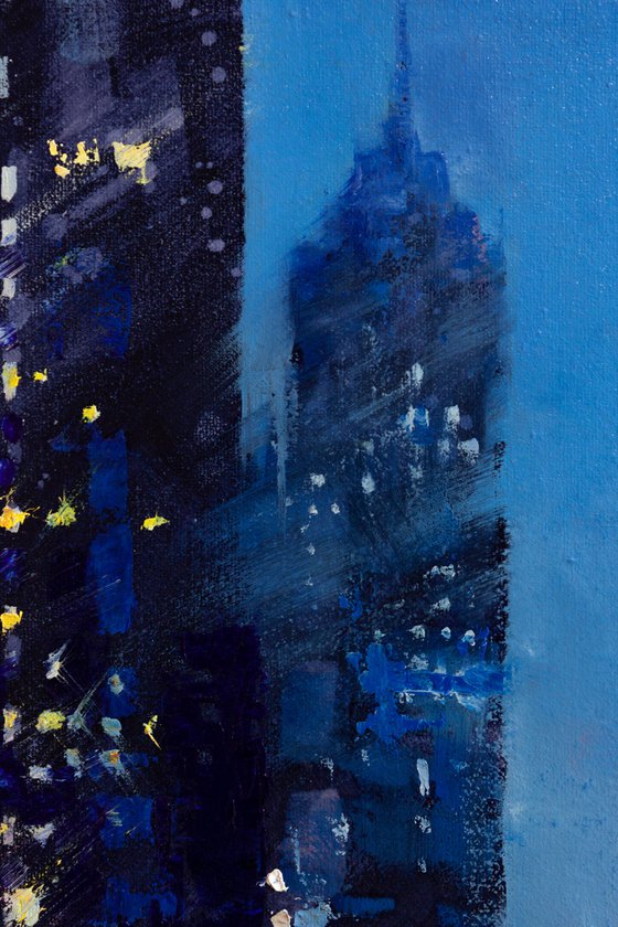 ABSTRACT CITYSCAPE. " Night city lights"