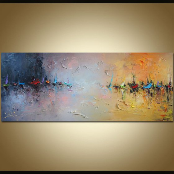 Abstract sea, Abstract Oil Painting on Canvas