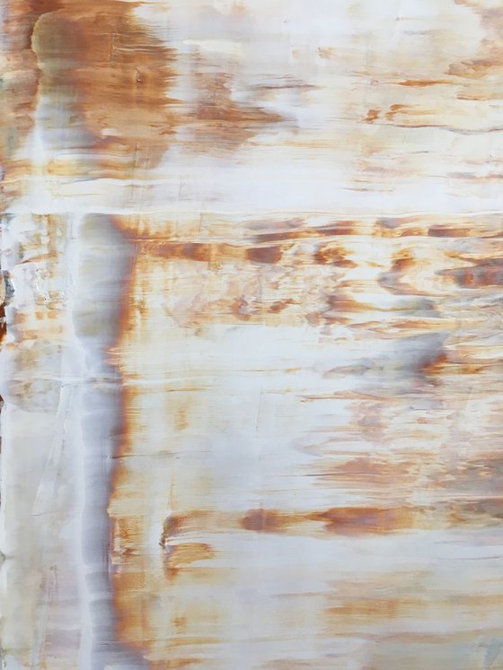 "Amber Waves" - FREE USA SHIPPING - Original Large PMS Acrylic Painting On Board - 48 x 24 inches