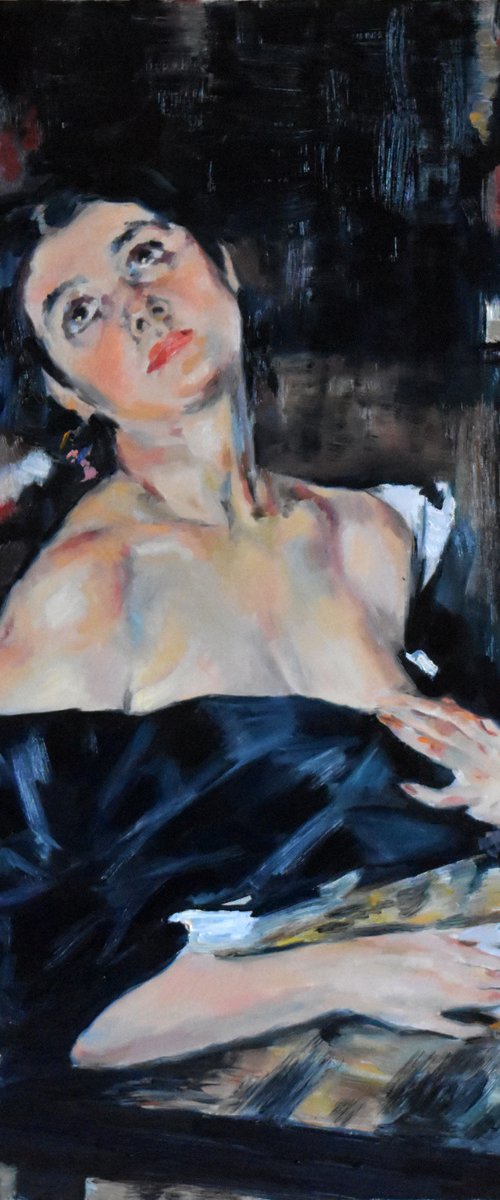 Work of study: "Lady in Black" by Nicolai Fechin by Serghei Ghetiu