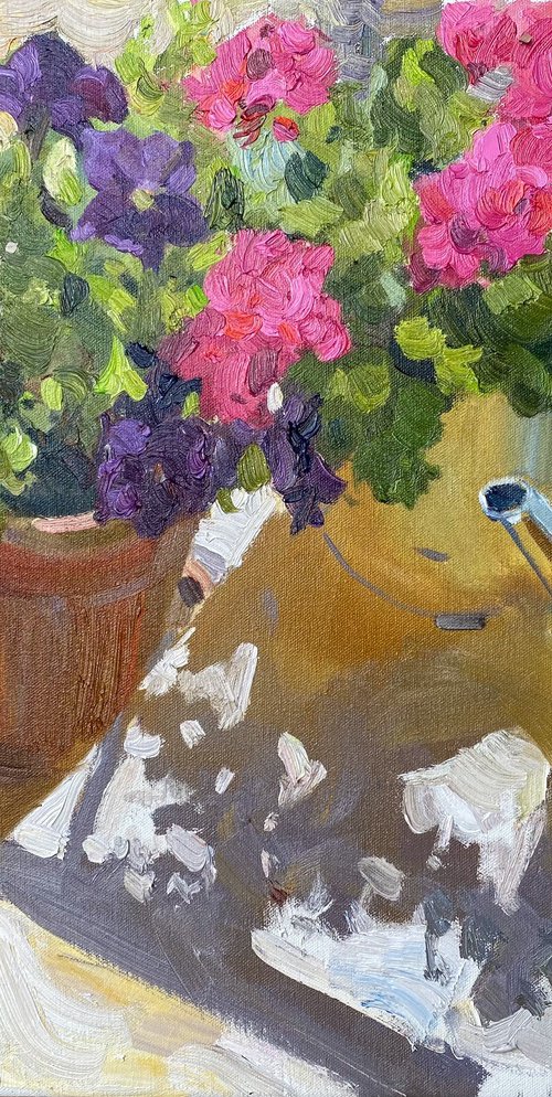 Flowers on my porch by Nataliia Nosyk