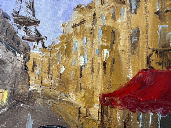 Parisian street, Eiffel tower