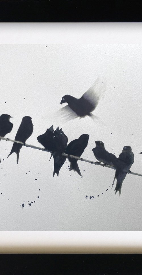 Swallows on a Wire by Teresa Tanner