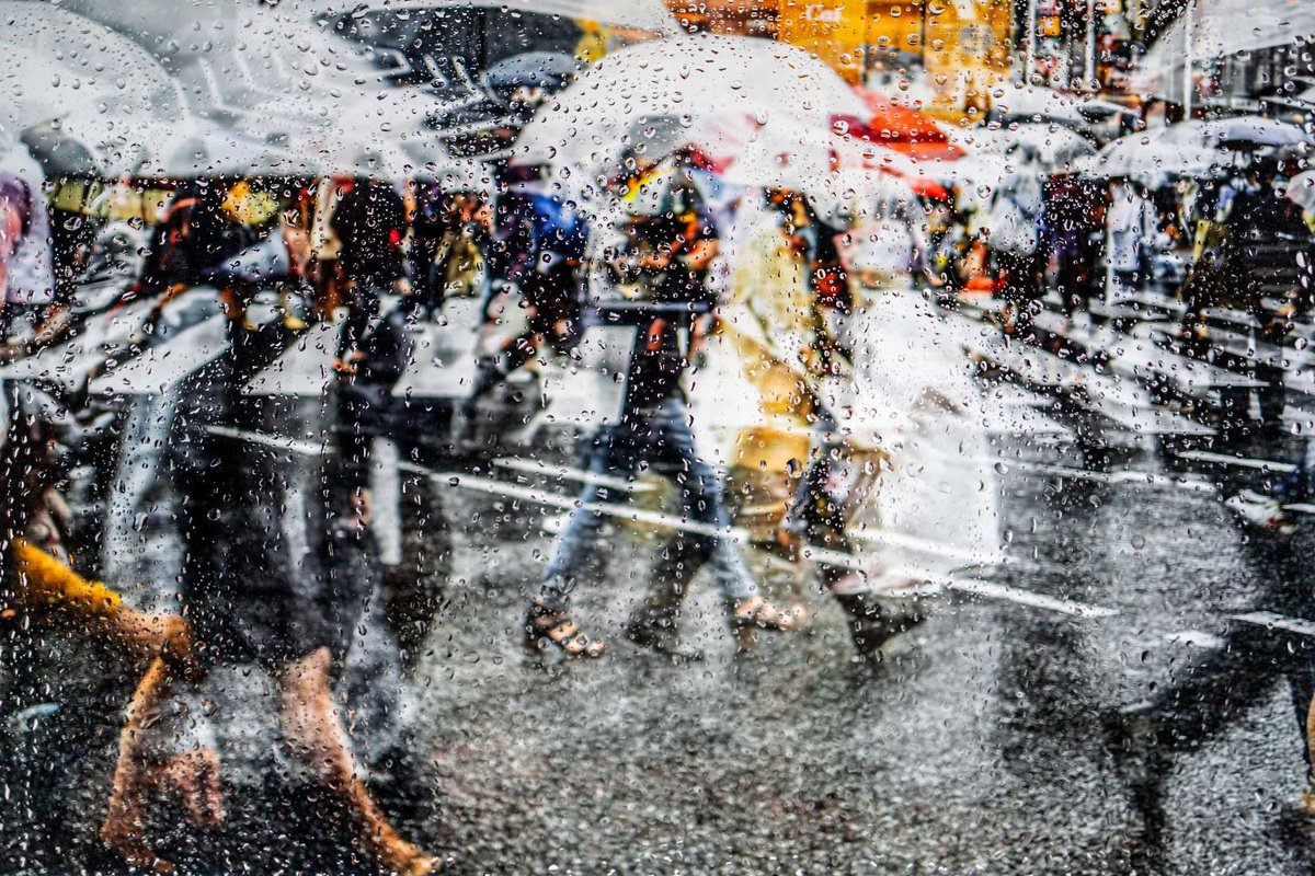 Abstract Cityscapes Photograph By Sven Pfrommer, 47 X 31", Rainy Days In Tokyo Xii, Original Artwork