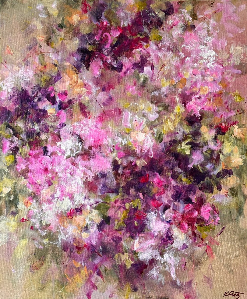  Impressionists Garden By Kathleen Rietz, 20 X 24, Artwork For Sale On Artfinder