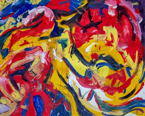 "Alnore" Abstract Expressionism style oil painting